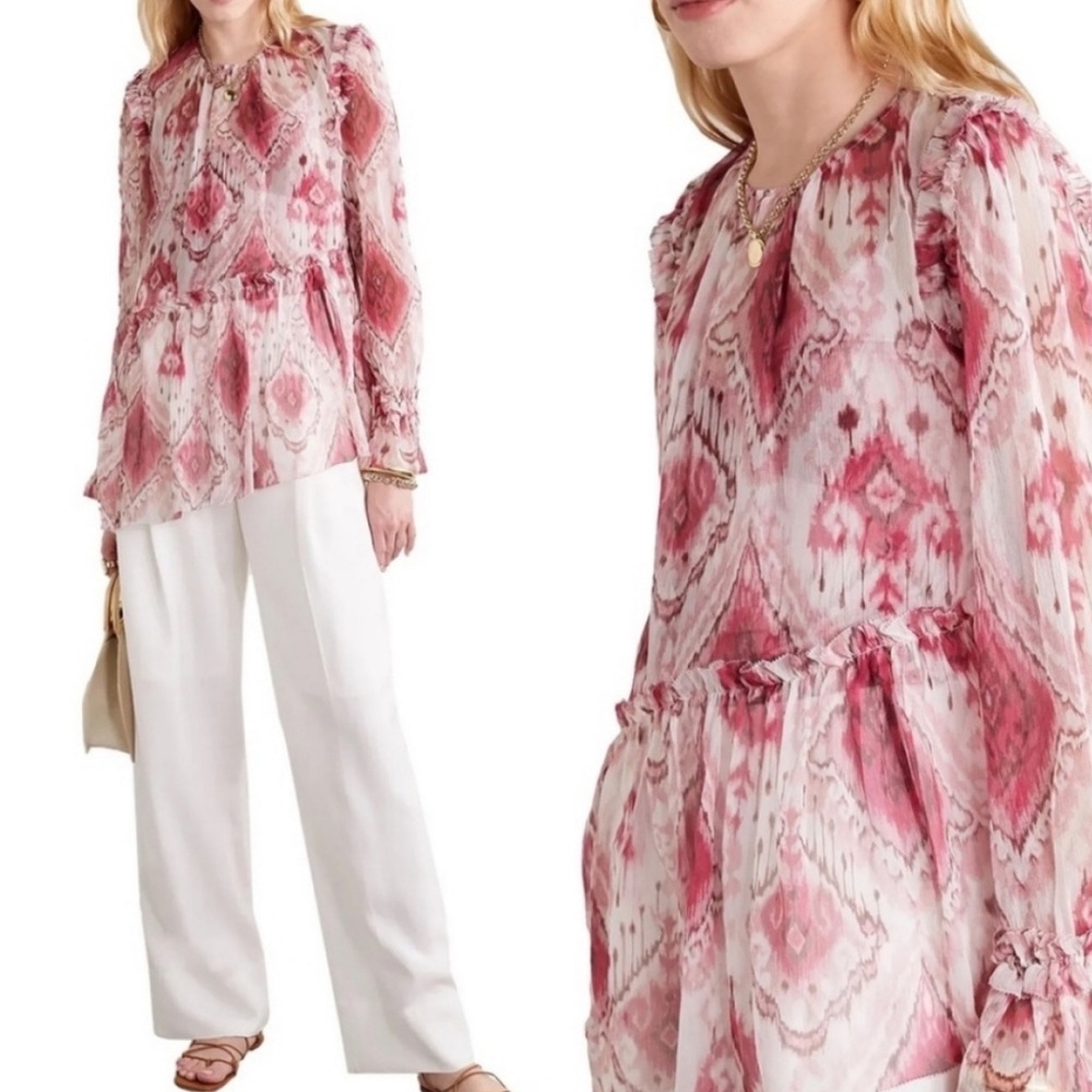 Zimmermann Pink and White Blouse